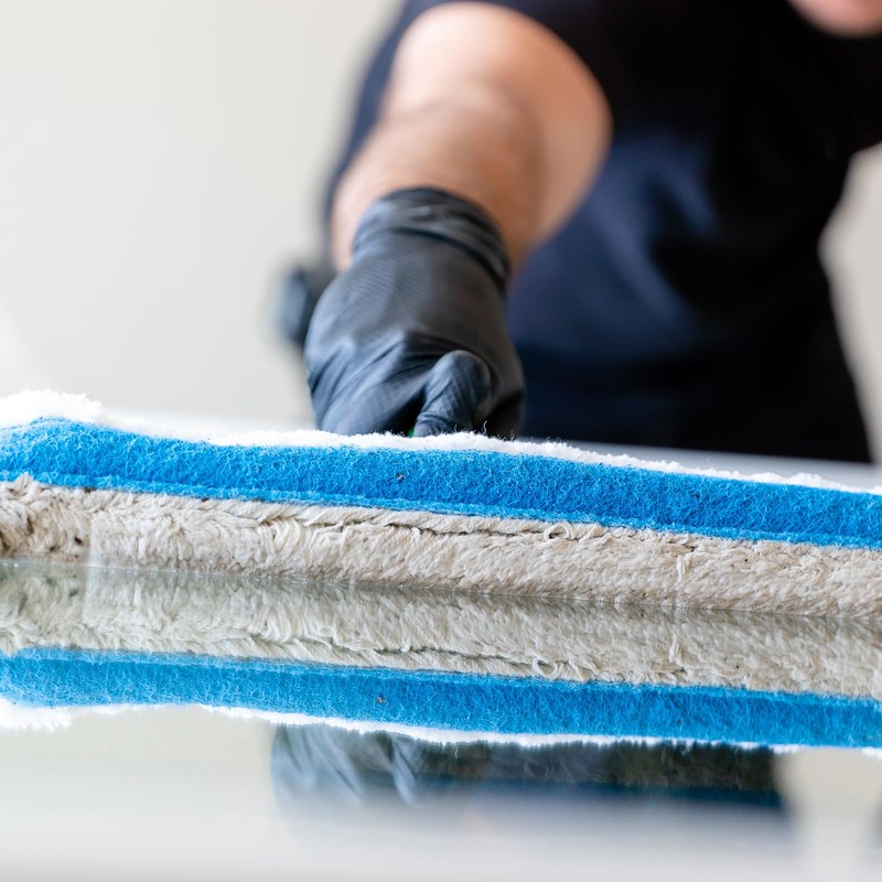 sourcing map 1 Pcs Microfiber Window Scrubber Replacement Head 17.72