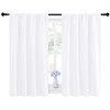 NICETOWN - Cortinas Opacas con Bolsillo para cortinero (Blanco Puro,