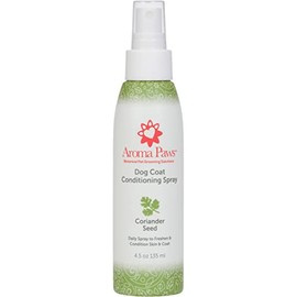 Aroma Paws Scented Dog Coat Spray – Cleansing, Conditioning, Moisturizing – Toxin Free, Healthy Ingredients – Aromatic Grooming Puppy Spray – Loosens Knots, Tangles – 4.5 Oz., Coriander