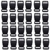HONGCI 30PCS Side Release Plastic Mini Buckles 15mm(5/8") Inch Black-Great