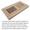 Homewell 2 Pcs Pack Red Oak Wood Floor Register, Flush