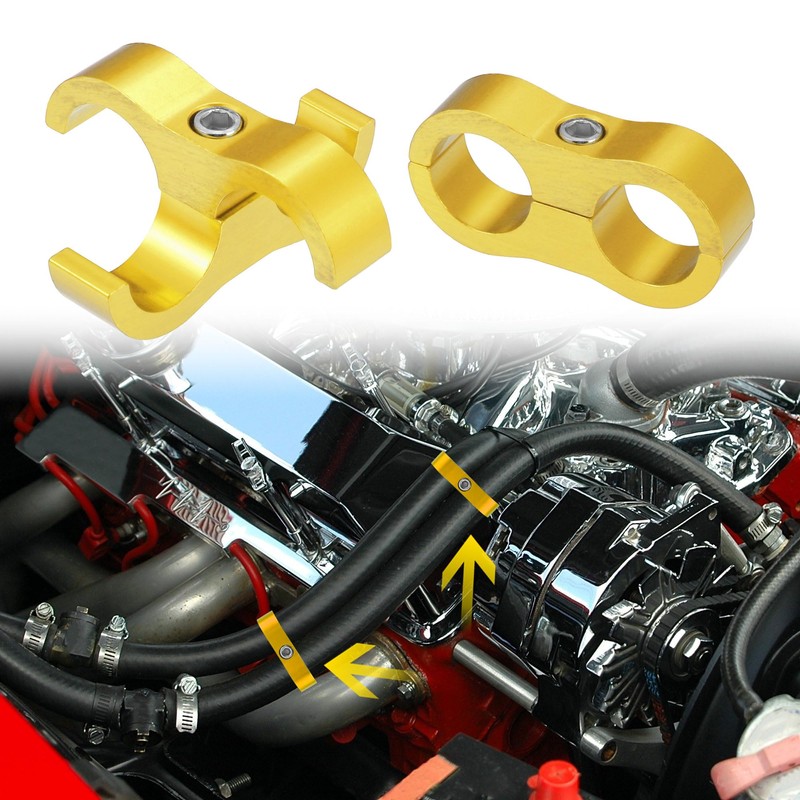 X AUTOHAUX 5pcs AN10 Hose Separator Clamp Fuel Line Connector