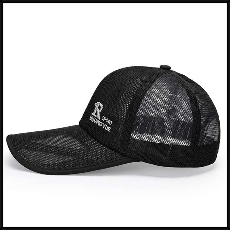 White Fang CA583 Mesh Cap, English Letters, Brim Hat, Sports,