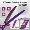 Professional Dog Grooming Scissors Pet Curved Thinning Scissors 8'' 440C