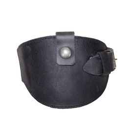 Hide & Drink, Motorcycle Boot Protector with Buckle Closure, Protects Shoe from Shifter, Biker Gear, Shoe Cover, Rustic Guard, Full Grain Leather, Handmade, Charcoal Black