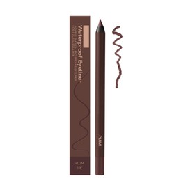 Plum Eyeliner - 24H Waterproof Eyeliner Pencil - No Fading & Smudge Proof eyeliner - Eye Liner for Mature Women, Smooth and Easy to Color, Long Lasting (Plum)