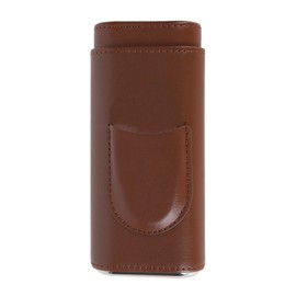 3 Fingers Cigar Case Fashion Elegant Faux Leather Ligthweight Portable Cigar Humidor Box for Travel Daily Coffee