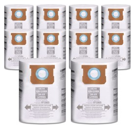 10 Pack Shop Vac Bags 10-14 Gallon, Replacement Vacuum Filter Bags, Wet Dry Fine Dust Disposable Collection Bags,Replace Part Type E H 90662,90672,VF2005,9066233
