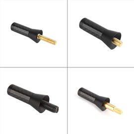 Keenso Tornillo de Antena, Mini Antena Corta para Coche Antena Antena Universal para Coche 3.5cm Fibra de Carbono Stubby Shorty Antena Tornillo Aluminio