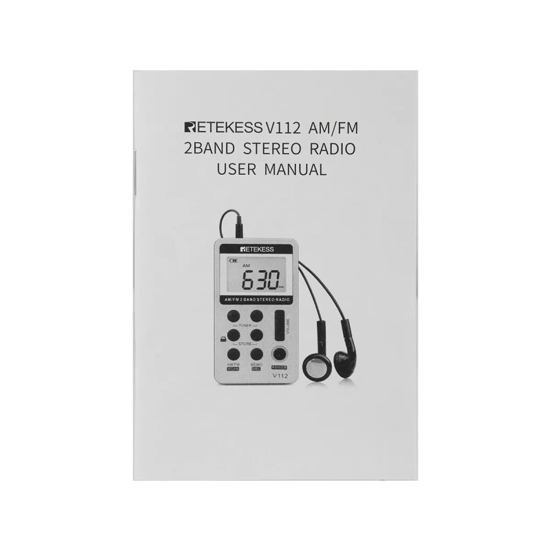 Retekess V112 Portable Pocket FM/AM Radio Mini Digital Rechargeable Party