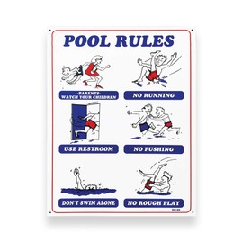 JED Pool Tools 90-100 Pool Rules for Swimming Pool, 18 by 24-Inch