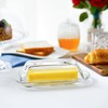 QFkris Glass Butter Dish with Lid for Countertop Bundle