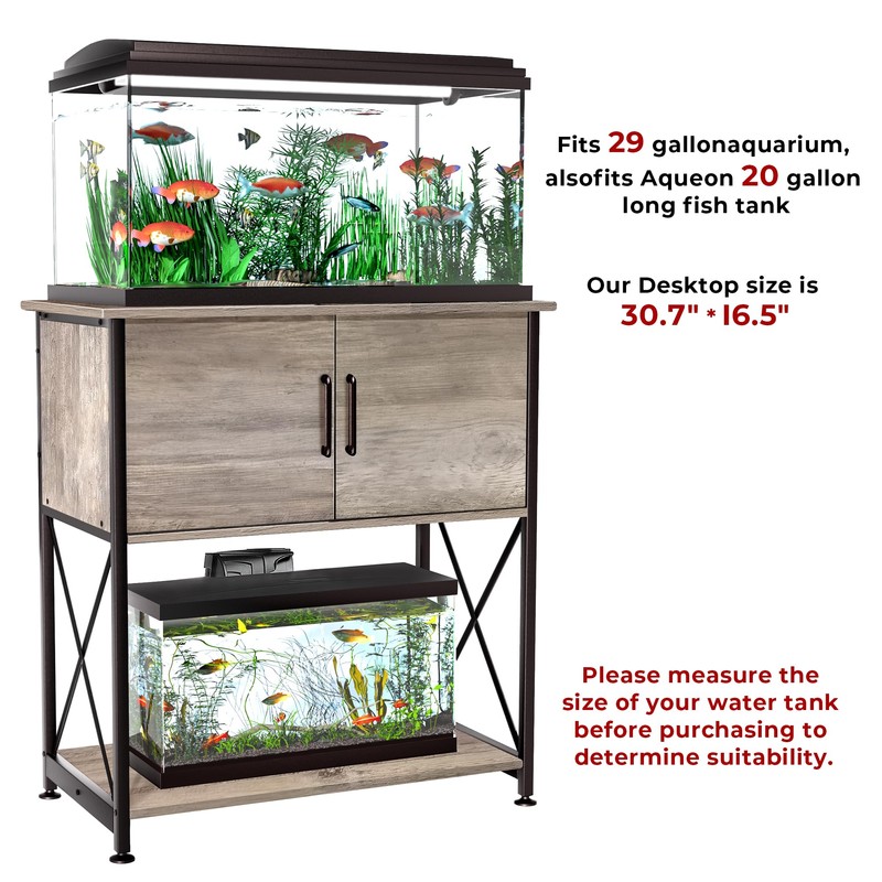 Herture 20-29 Gallon Aquarium Stand Metal Frame Fish Tank Stand