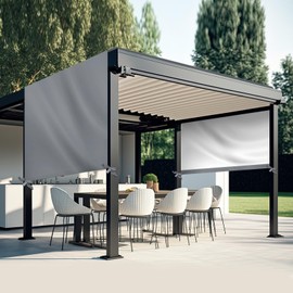 Wowangce Universal Pergola Replacement Canopy Outdoor Canopy Shade Cover Waterproof Shade Top Cover for Outdoor Patio Porch Backyard(16 x 8 ft,Gray)