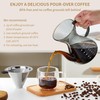 MESNEY Stainless Steel Coffee Filter, Reusable Pour-Over Coffee Dripper with