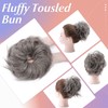 S-noilite Hair Bun Extension Messy Tousled Scrunchie Elastic Rubber Band