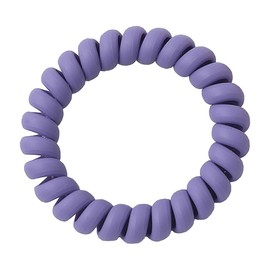 White Fang ZA060 Hair Elastics, Rubber, Twisted, For Adults, Stylish, Cute, Hair Accessory (Size 11: L Purple)
