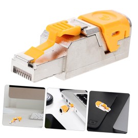 Gatuida 10g Shielded Cat Connector Plugs for Easy Installation Compatible Ethernet for Router Laptop Smart Tv