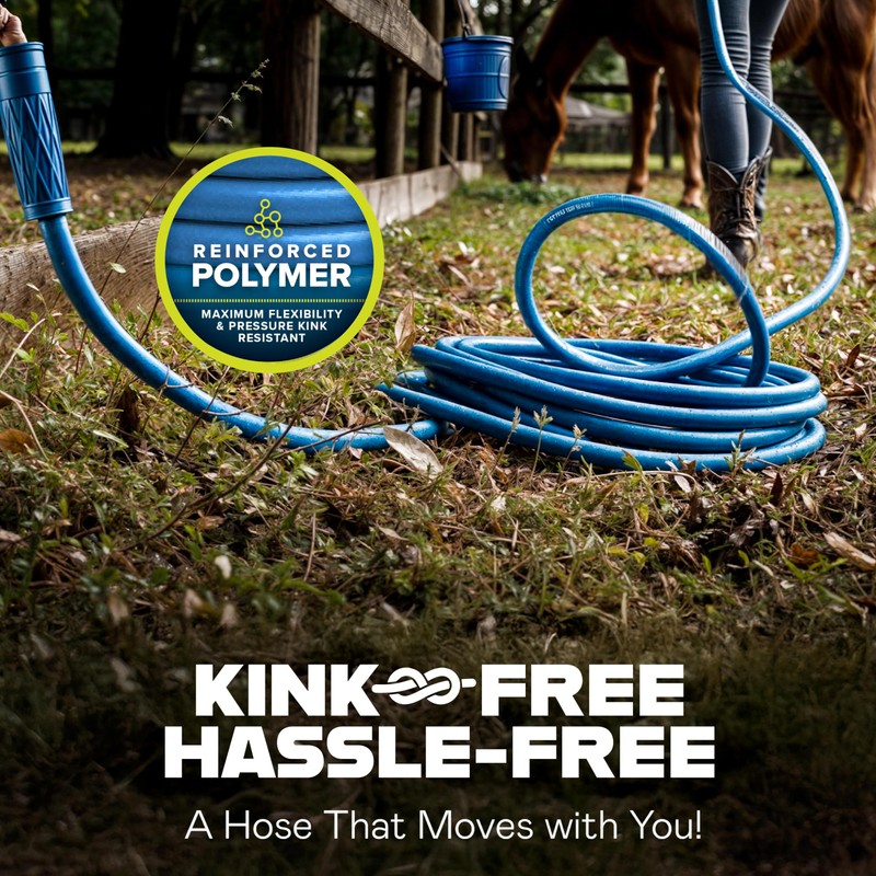 INVICTUS 100 Ft Garden Hose with Sprayer Nozzle, 2-Layer Heavy