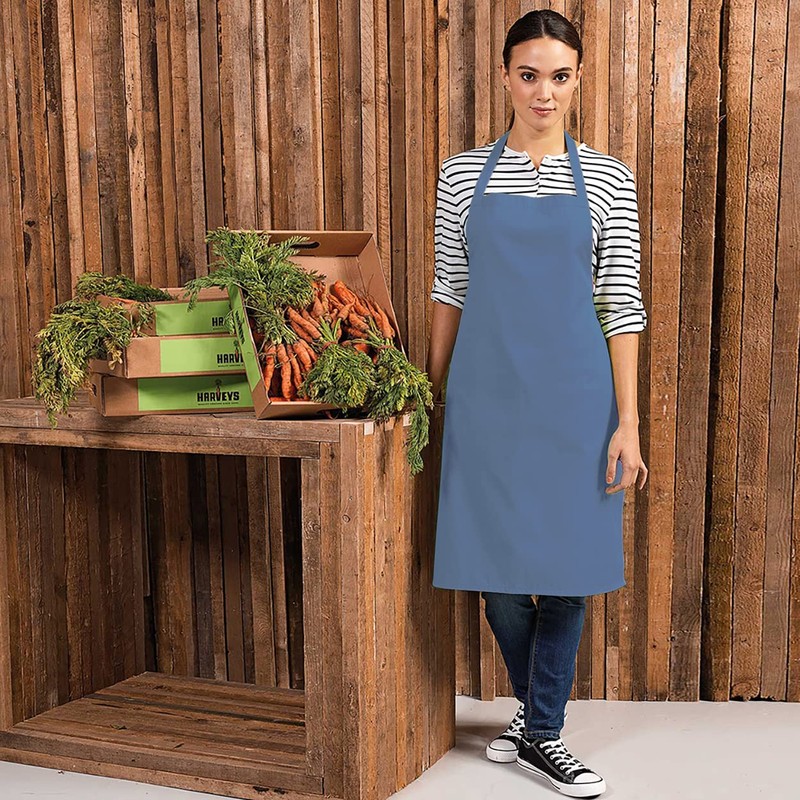 Premier Colours Bib Apron / Workwear (One Size) (Indigo Denim)