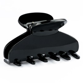 MAORULU Medium Cute Acetate Hair Claw Clip for Women Girls, 3 Inch Elegant Black Claw Clips for Thin & Medium Thick Hair, Durable French Banana Clipwith Gift Box, Celluloid Accessories