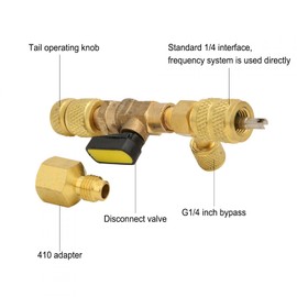 R410a R22 Valve Core Remover Installation Tool Ac R12 R22 R410a Cooling System Fast Valve Removal Tool for Sae 1/4 Inch Double Head Valve Cores and Double Head Valve Core Remover