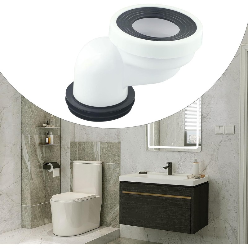 100mm Toilet Offset pan Connector PVC Waste Pipe Connector