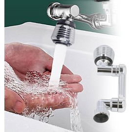 Aireador Extensor de Grifo Giratorio Giratorio de 1080°, 2 Modos de Salida de Agua, Filtro de Salpicaduras, Accesorio de Pulverización Giratorio en ángulo de 360°