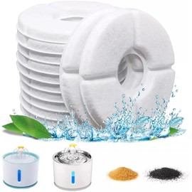 Keakitay Filtros para Fuentes Gatos,12 Piezas Filtros de Repuesto para Bebederos, Ideal para Gatos y Perros