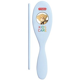TITANIA Baby Brush and Comb with Teddy Bear Print in 3 Colours - Blue
