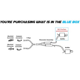 Northeastern Exhaust | Right Passenger Side Exhaust Muffler compatible with: 2007 Infiniti G35 3.5L "NO TIP"