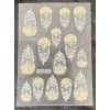 MyPrettyLittleDigits Gold & Silver Embossed Design For Nail Art/Nail Stickers~Inclu