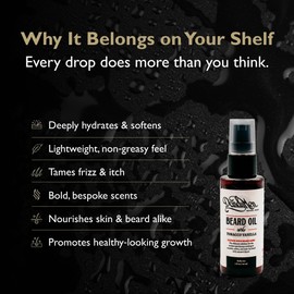 DandyMen DandyMen Beard Oil | Hydrating and Conditioning Formula with Sweet Almond & Argan Oils | 2 oz (Tobacco Vanilla)