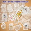 82PCS Transparent Dried Flower Bookmarks, Clear Pressed Flower Bookmark Making
