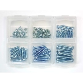 [M3 x 6 - M3 x 20] Pan Head Self Tapping Screws, 10 Piece Set, 1 Type (A Shape) Uniqlo [M3x6, M3x8, M3x10, M3x12, M3x16, M3x20]