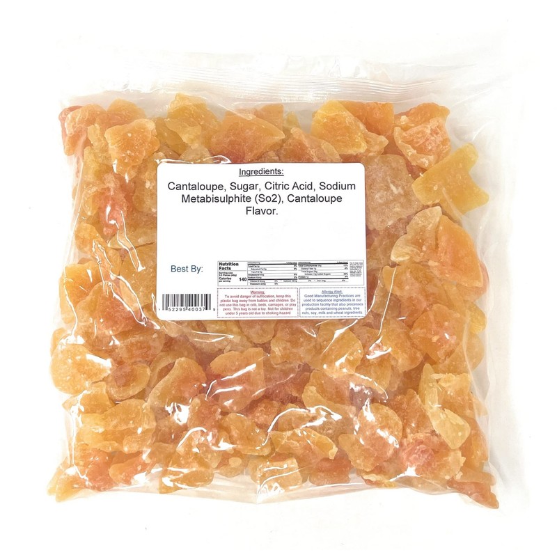 Cantaloupe Chunks (Dried) ~ 2 Lbs