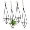 SUPVOX 4Pcs Geometric Metal Air Plant Holder Stylish Hanging Planter