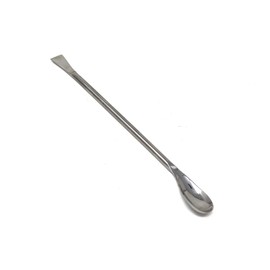 A2Z-SP001 Stainless Steel Double Ended Square & Angled Right Spoon Sampler Lab Spatula, 7" Length