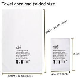 TSOTMO Cat Gift Cat Kitchen Towel for Cat Owner Cat Sociopath Gift for Cat Lovers Cat Mom Gift Cat Lady Gift (Cat Towel)