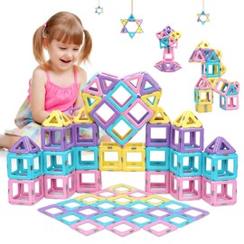 Dcsioike Magnetic Tiles Building Blocks Toys Gifts for 3 4 5 6 7+ Year Old Boys Girls, Kids Learning Development Construction Set, Christmas Birthday Gift Age 3-8 Toddlers, 36 pcs Set (Multicolored)