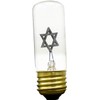 Electric Yahrzeit Yizkor Memorial Replacement Neon Star Bulb for Yahrzeit