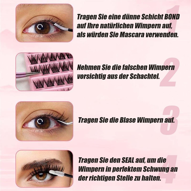 40D 8-16 mm Eyelash Extensions Set, 110 Pieces Natural D-Curl,