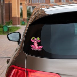 Funny Tropical Frog Cartoon Sticker | Car Bumper, Laptop, Water Bottle, Wall, Window Waterproof Vinyl Sticker Decal