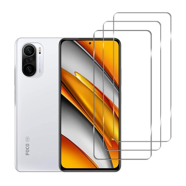YIFNTANG [3 Pack Tempered Glass Screen Protector for Xiaomi poco