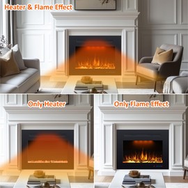 PRISMASTER Electric Fireplace Insert Trim Kit for 35.4" Wide 21" Height firebox