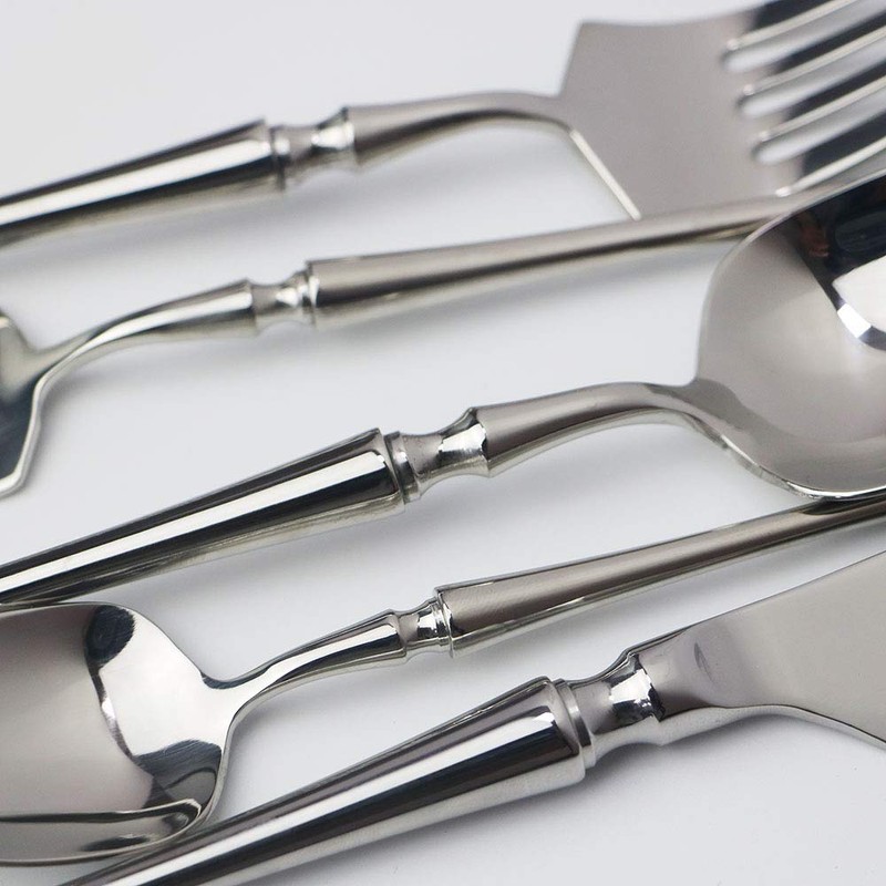 JASHII 20-piece 18/10 Stainless Steel Silver Flatware/Cutlery/Tableware Set Service for