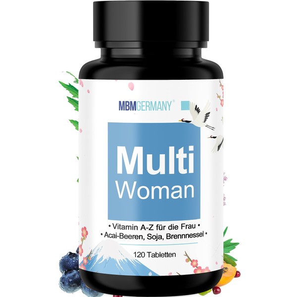Multivitamin High Dose A-Z for Women [ACAI Berries] Vitamins 26x with Nettle Extract + Laboratory Tested in Germany
