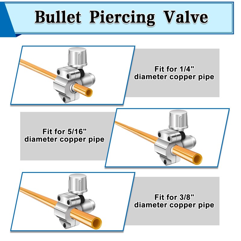 A/C Retrofit Valve Kit-Refrigerant Retrofit Valve Set, with R12 to
