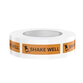 Etiquetas de farmacia veterinaria "Shake Well" | Rollo de 500 | Pegatinas de instrucciones codificadas por colores de grado clínico para botellas de m