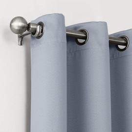 Sun Zero Nordic Theater Grade Extreme 100% Blackout Grommet Curtain Single Panel, 52" x 108", Haze